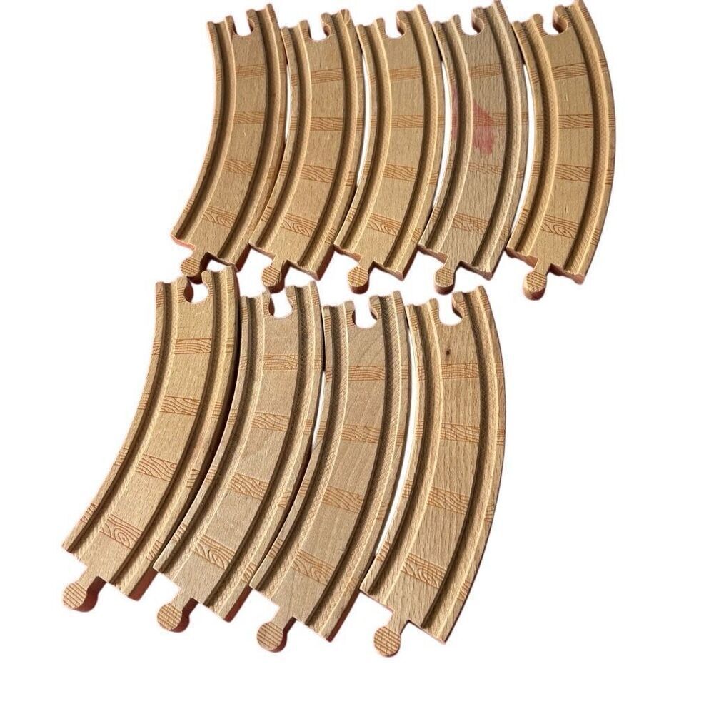 Thomas & Friends Lot Of 9 6” Curved Train Track Pieces